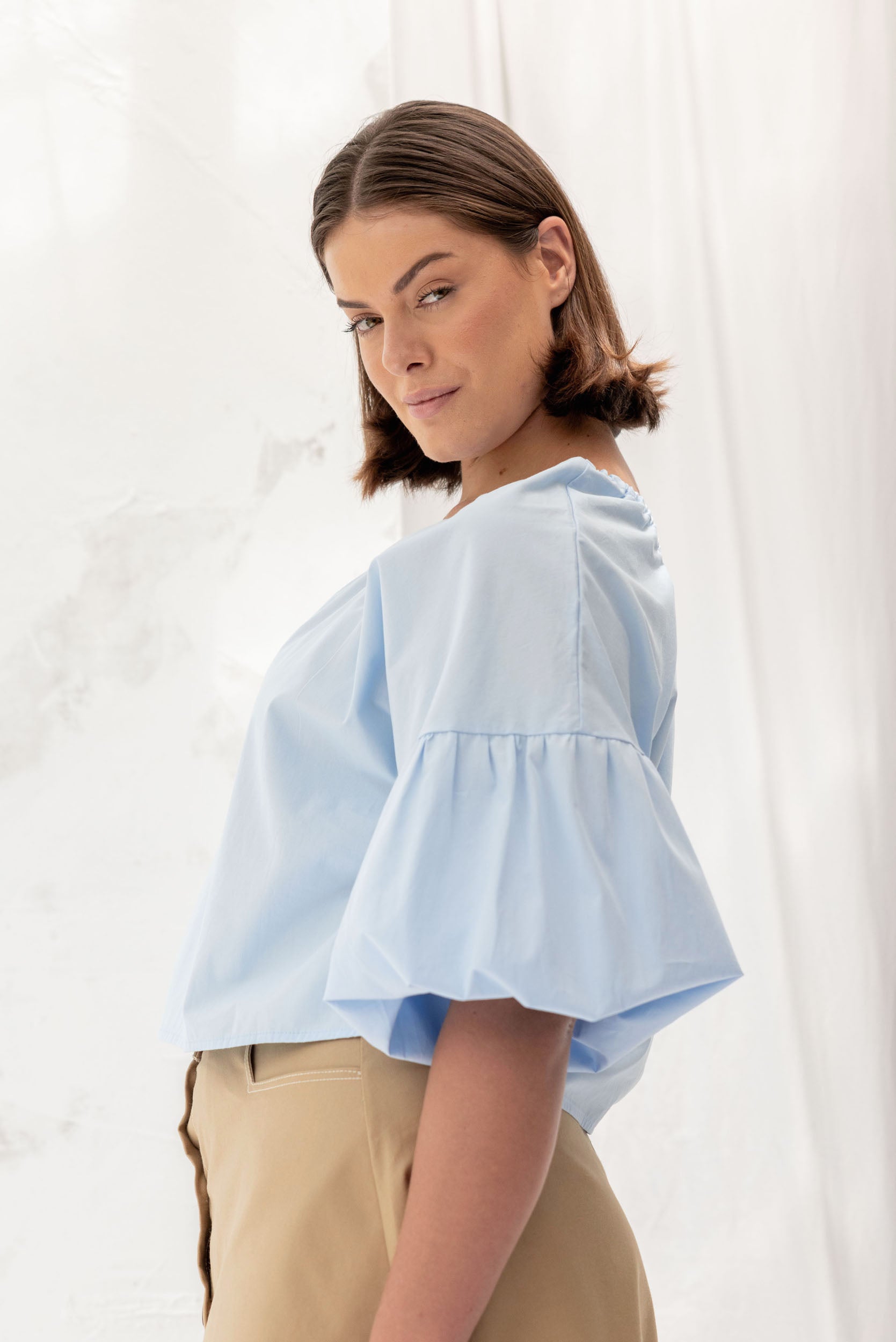 Mahina Top | Sky Blue - ReCreate Clothing