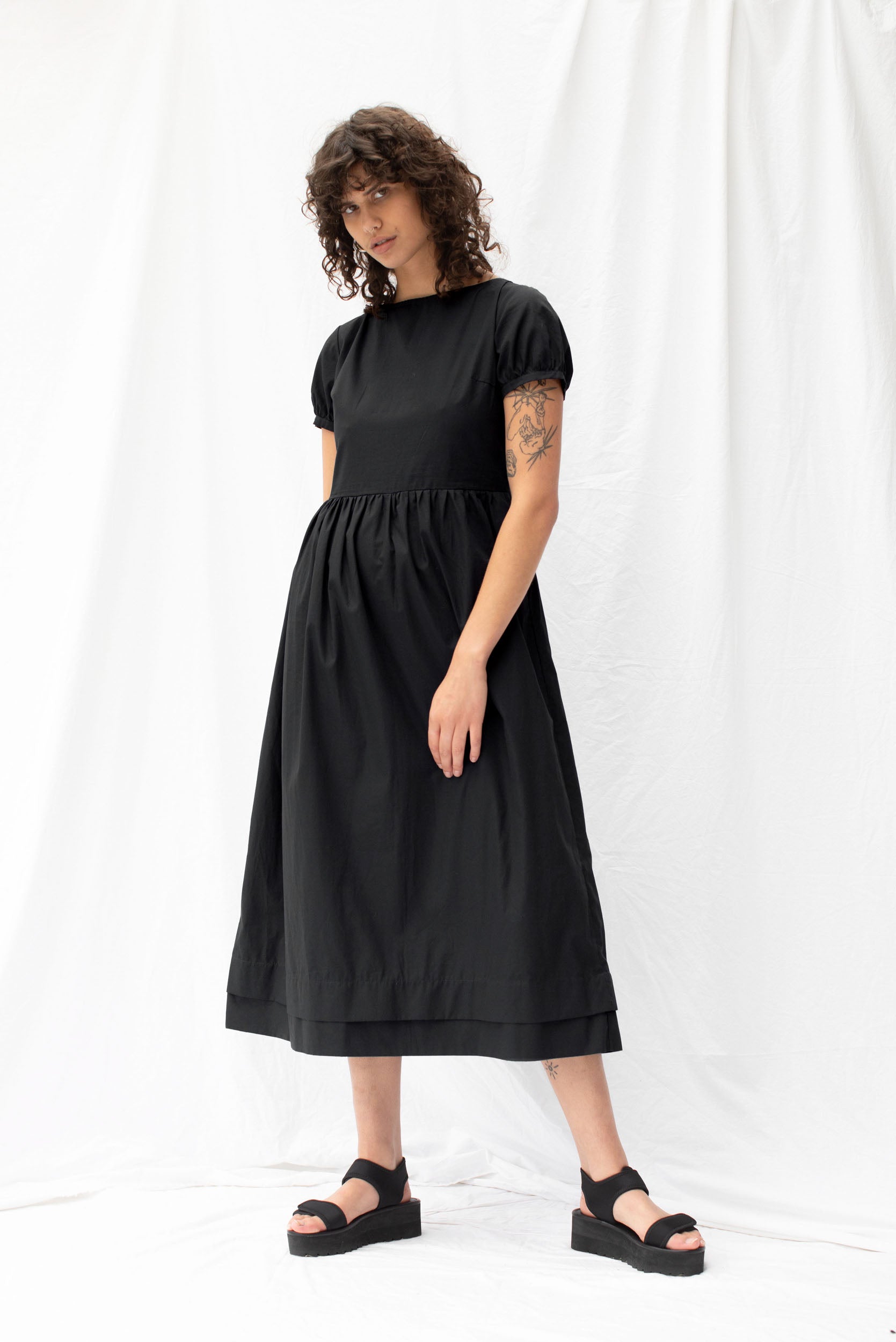 River Denim Dress | Black