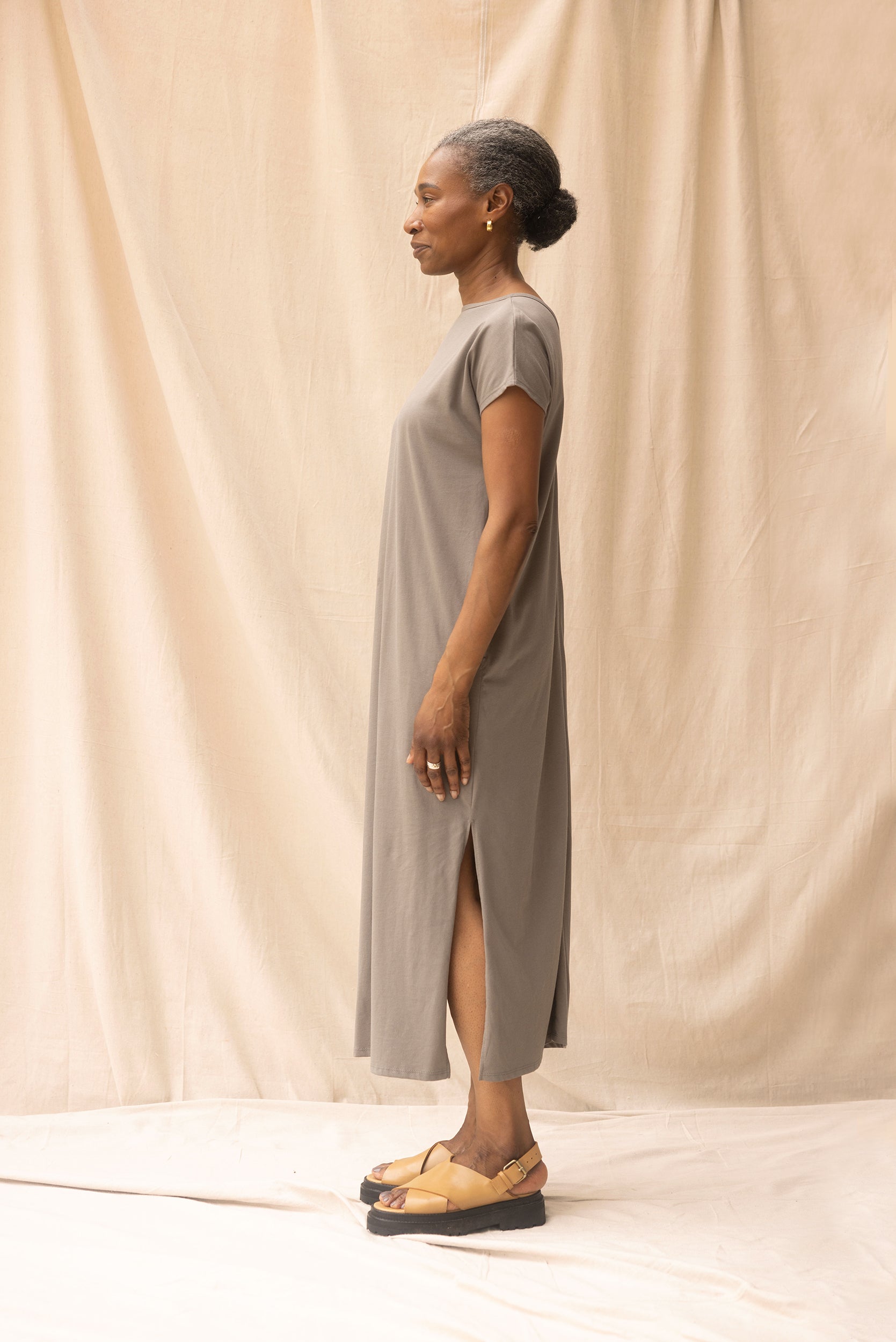 Noah Dress | Grey Sage | S - ReCreate Clothing