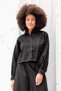 Boxy Shirt | Black - ReCreate Clothing