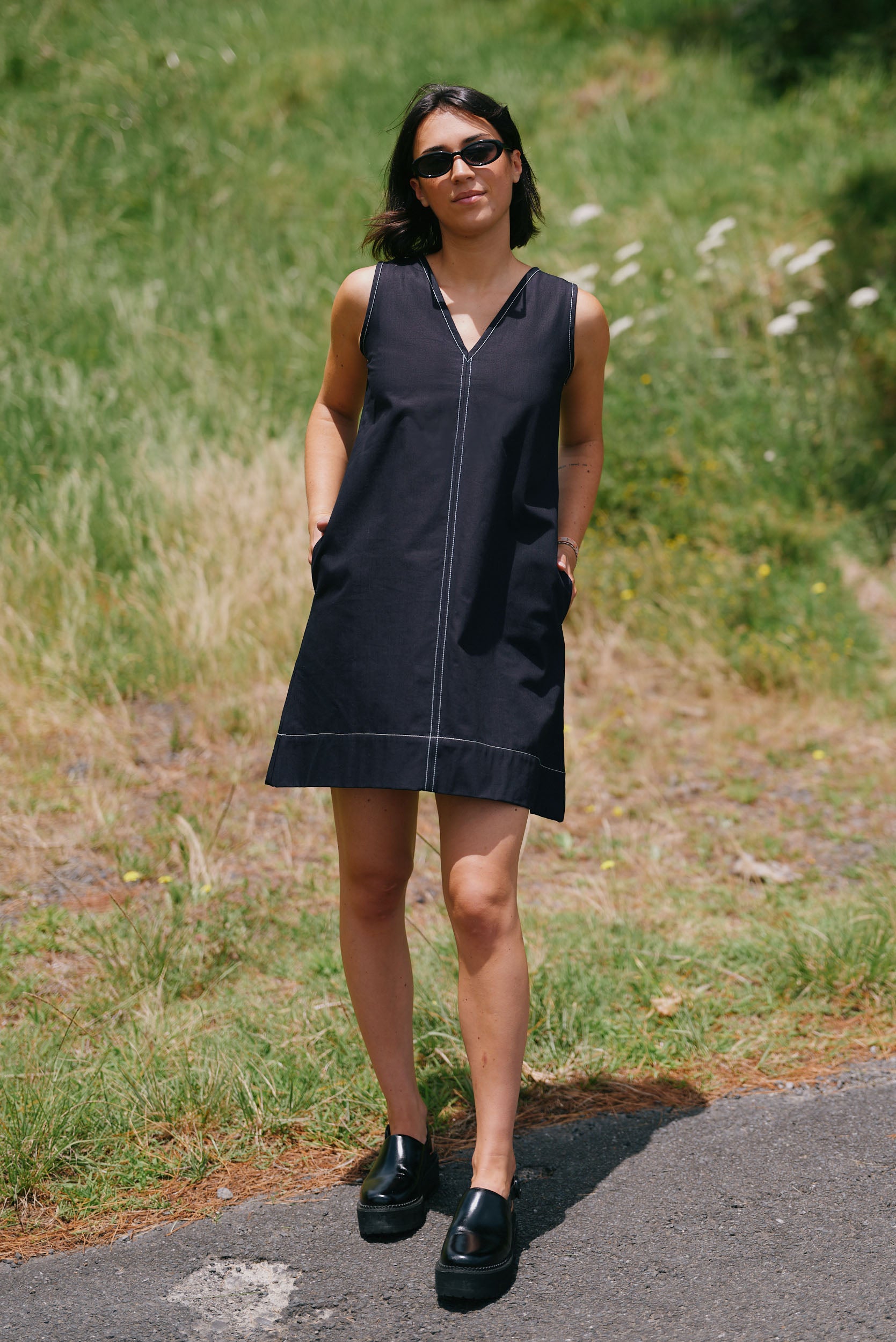 Etta Reversible Dress | Indigo