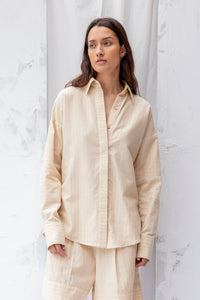 Finders Shirt | Natural Stripe | S - ReCreate Clothing