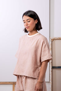 Joy Top | Pink Stripe | XL - ReCreate Clothing