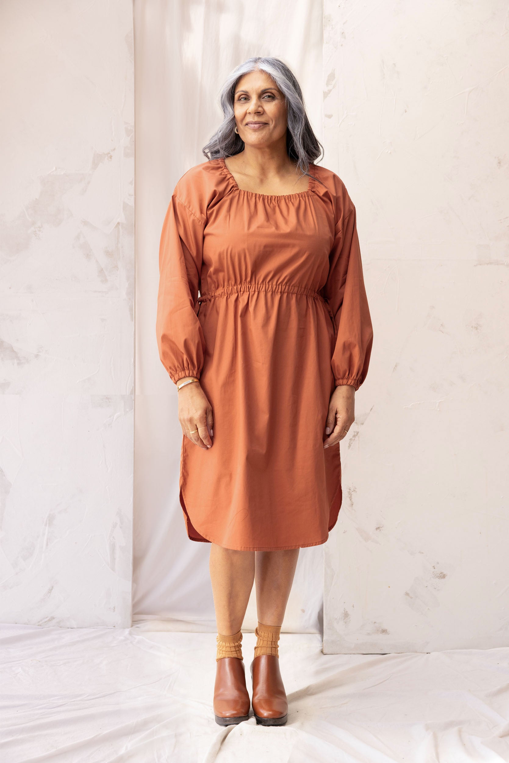 Rose Dress | Burnt Sienna | S - ReCreate Clothing