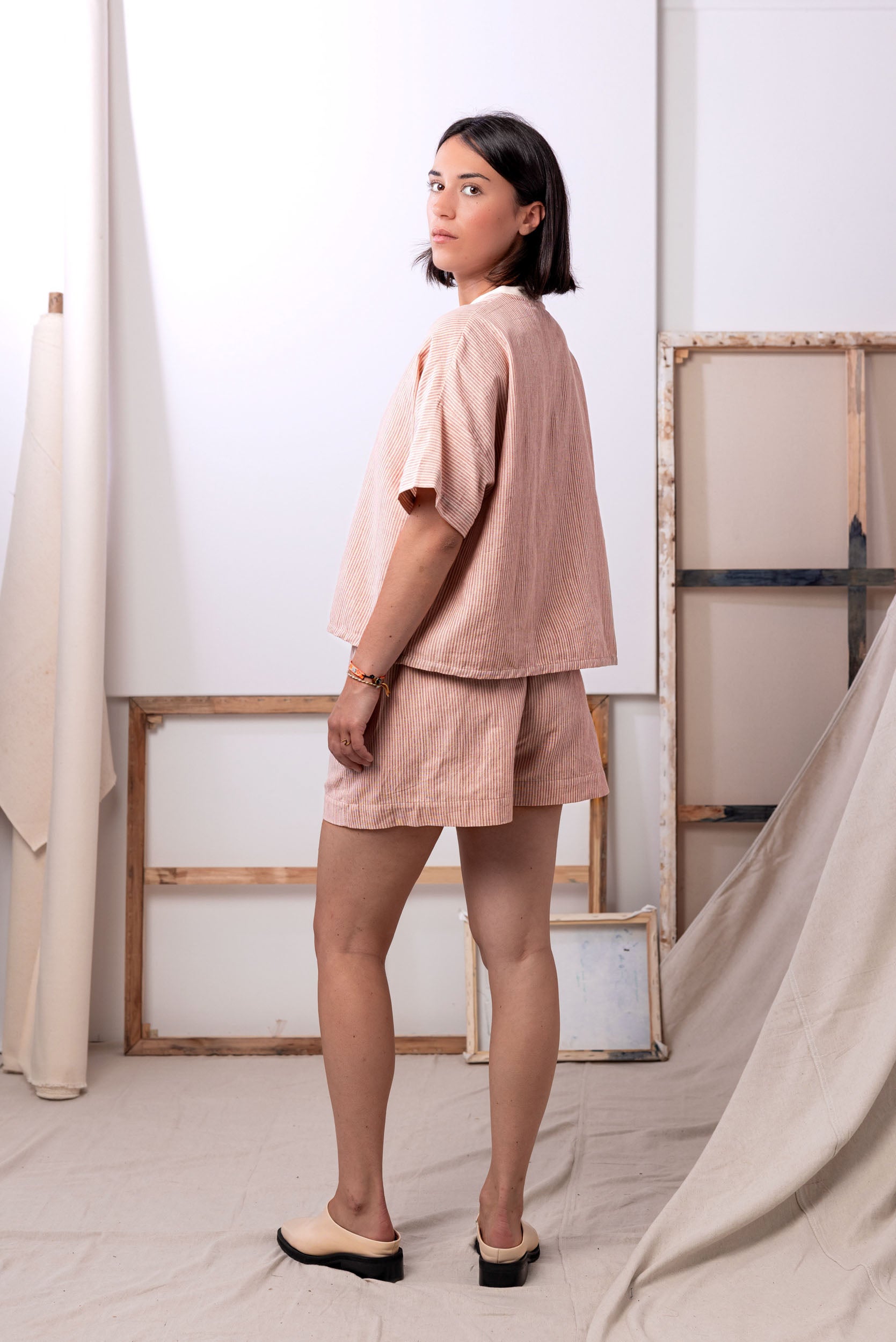 All Day Shorts | Pink Stripe
