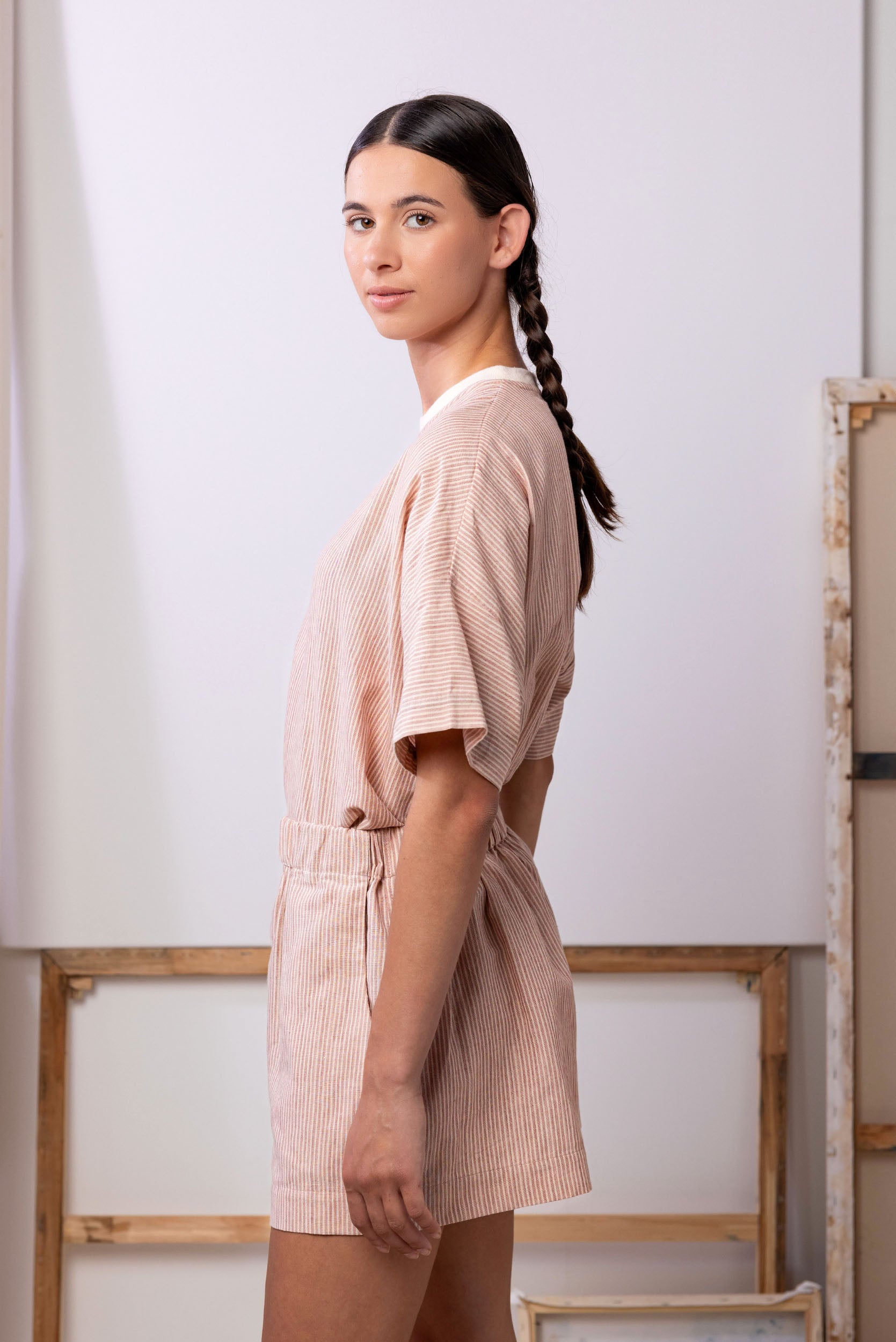 All Day Shorts | Pink Stripe
