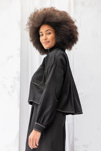 Boxy Shirt | Black - ReCreate Clothing