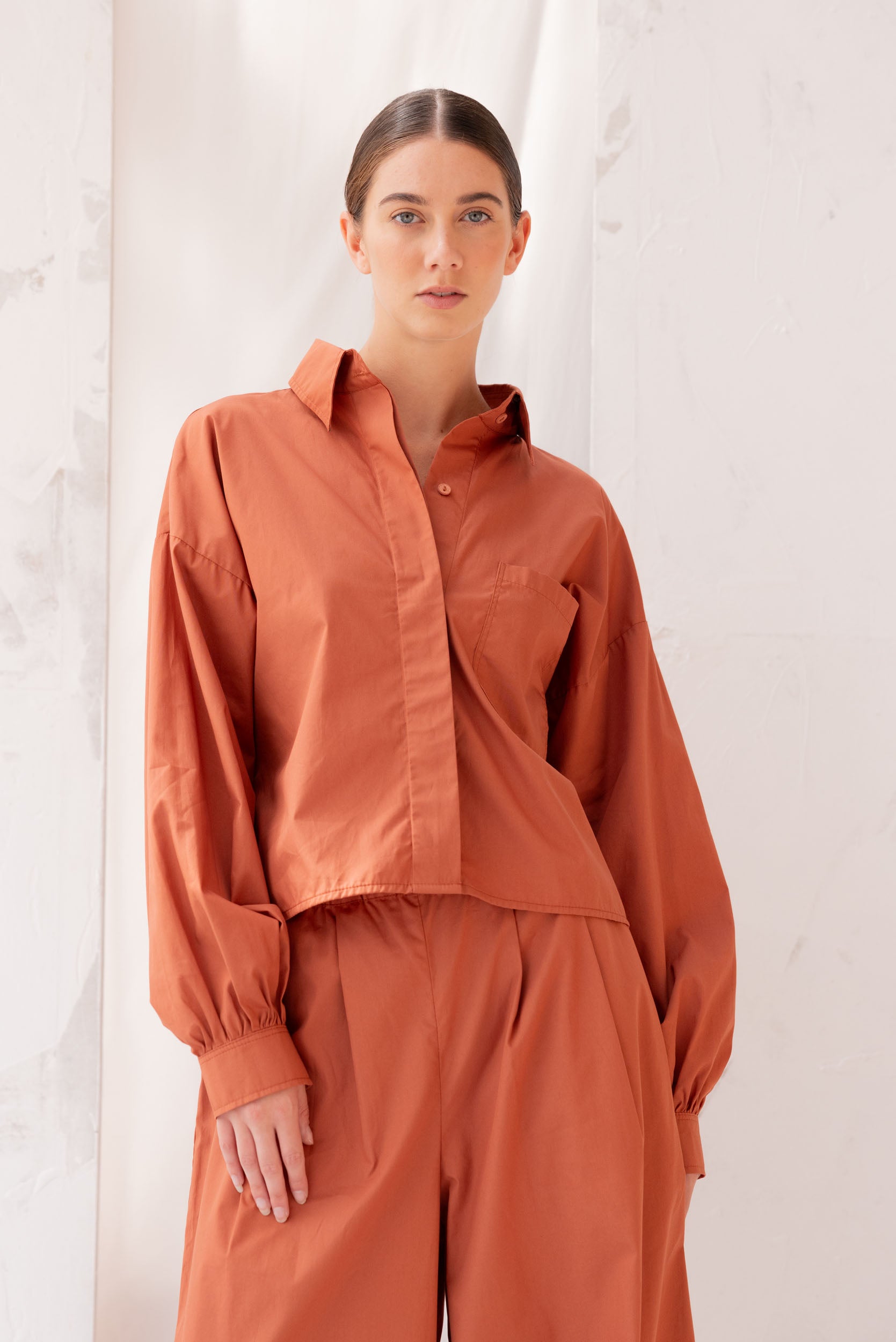 Boxy Shirt | Burnt Sienna | M - ReCreate Clothing