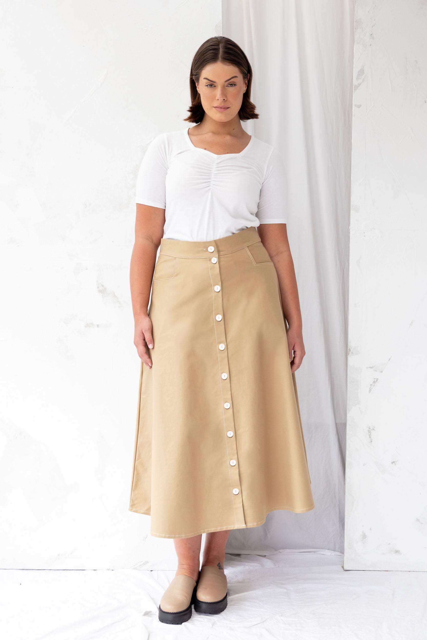 Cruise Skirt | Tan - ReCreate Clothing