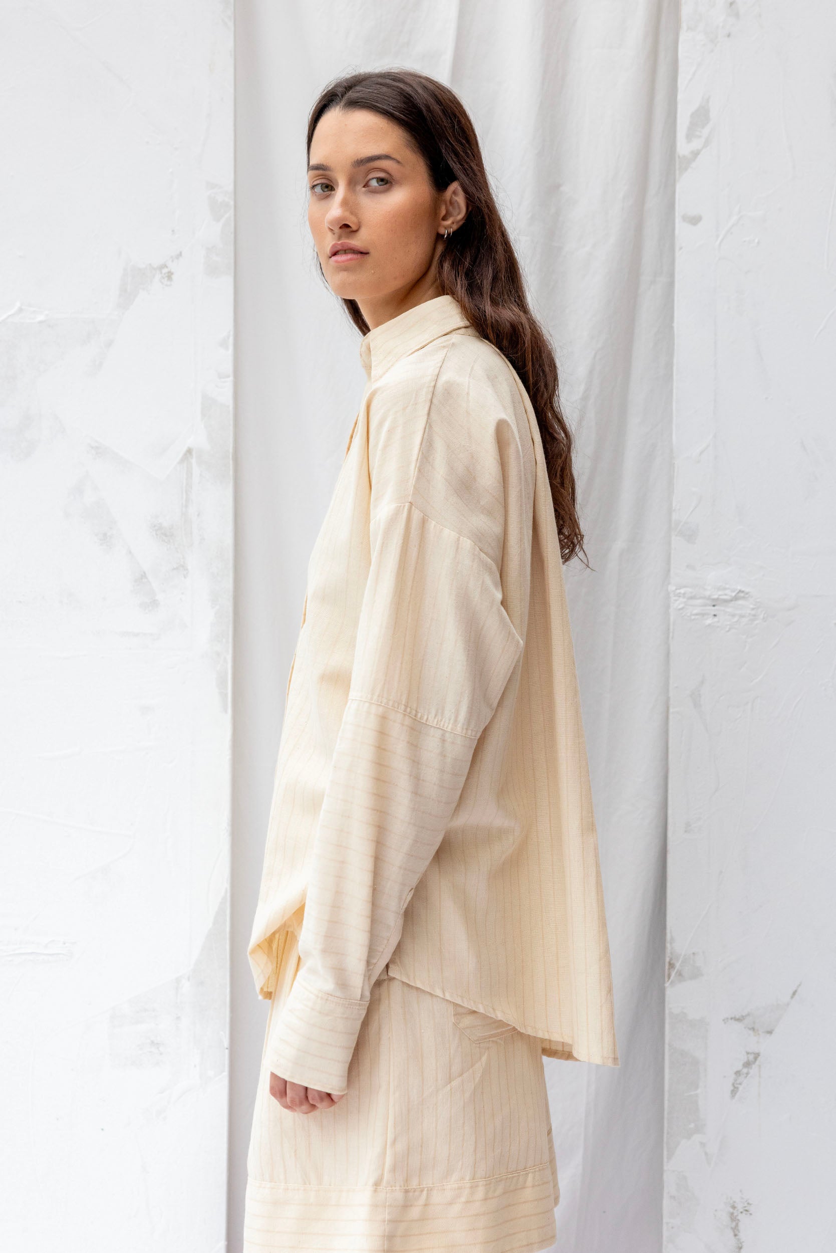 Finders Shirt | Natural Stripe | S - ReCreate Clothing