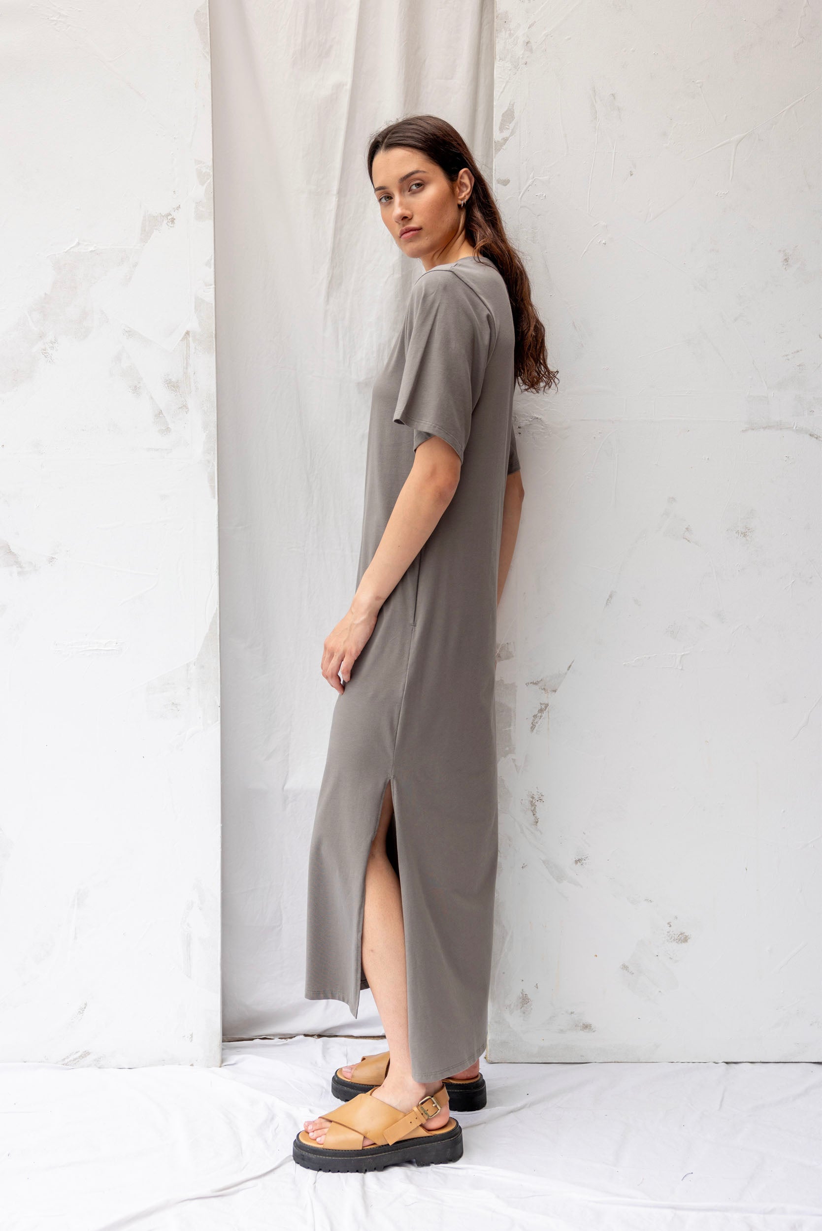 Forage Dress | Grey Sage | XL - ReCreate Clothing