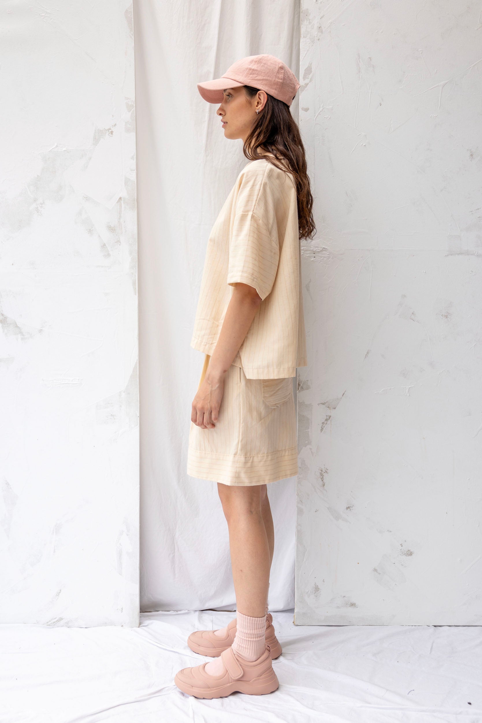 Joy Top | Natural Stripe | L - ReCreate Clothing