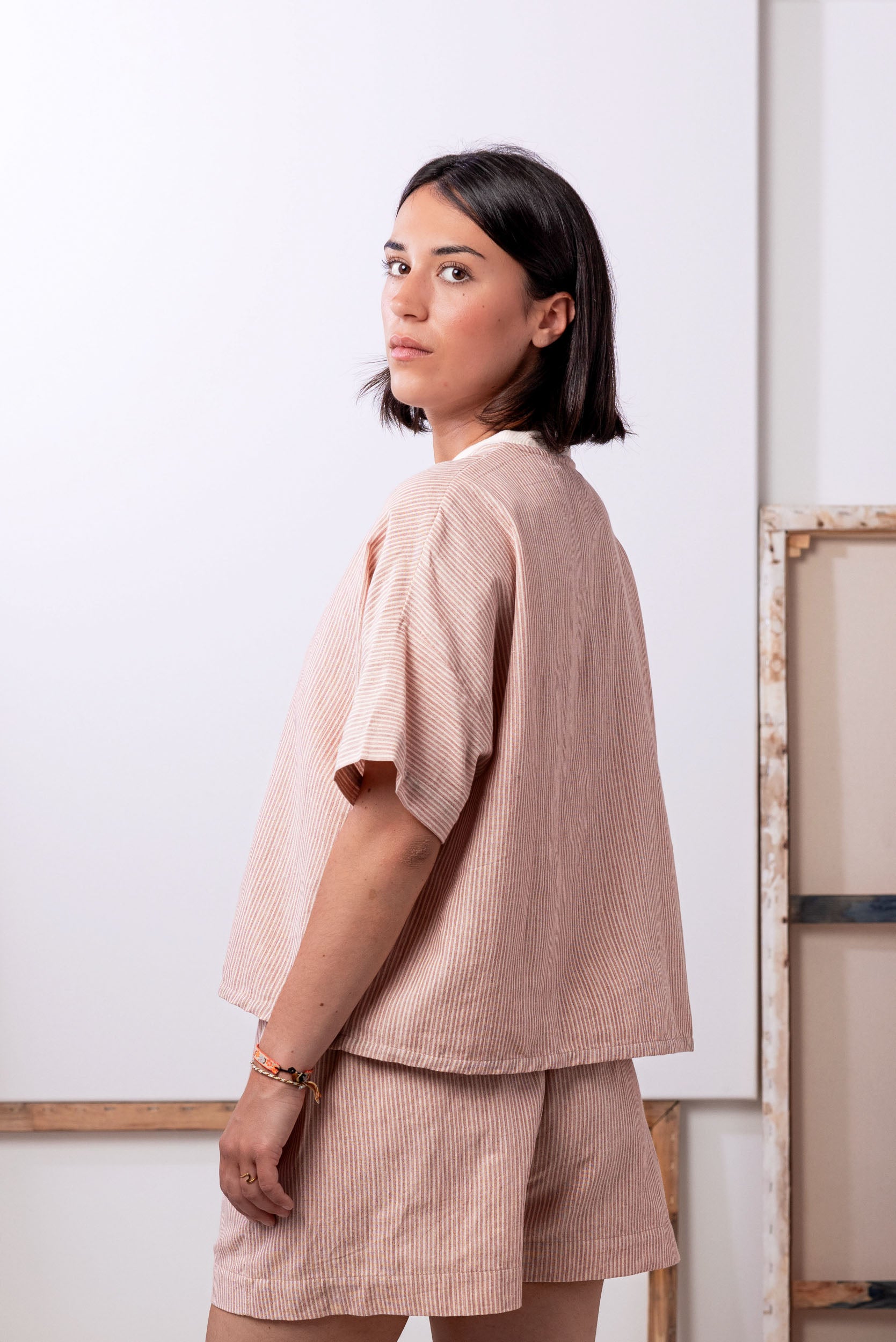 Joy Top | Pink Stripe | XL - ReCreate Clothing