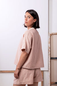 Joy Top | Pink Stripe | XL - ReCreate Clothing