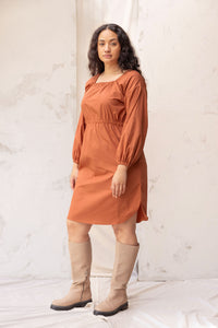 Rose Dress | Burnt Sienna | S - ReCreate Clothing