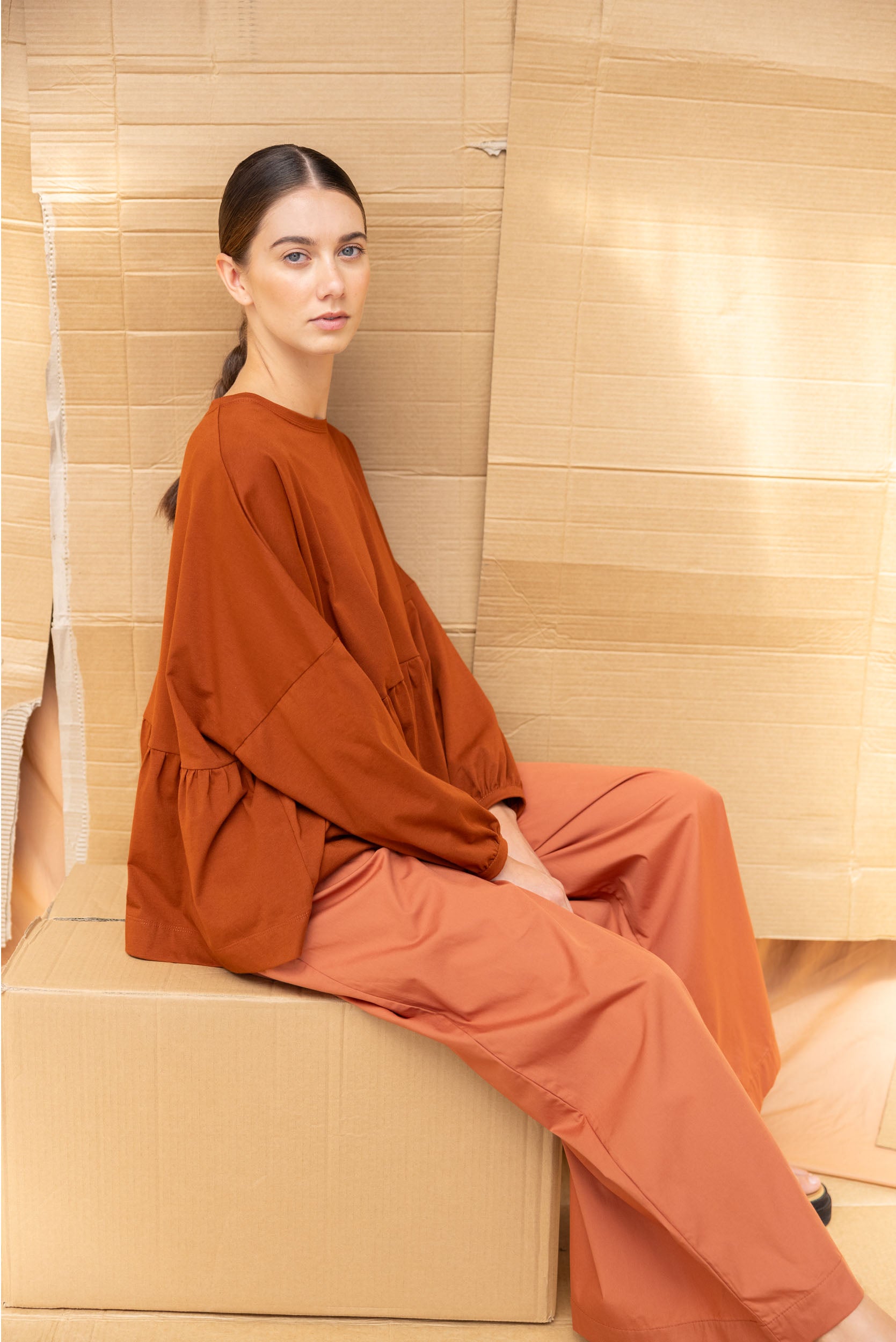 Step Up Top | Chestnut | XL - ReCreate Clothing