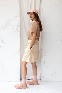 Tomorrow Shorts | Natural Stripe | M - ReCreate Clothing