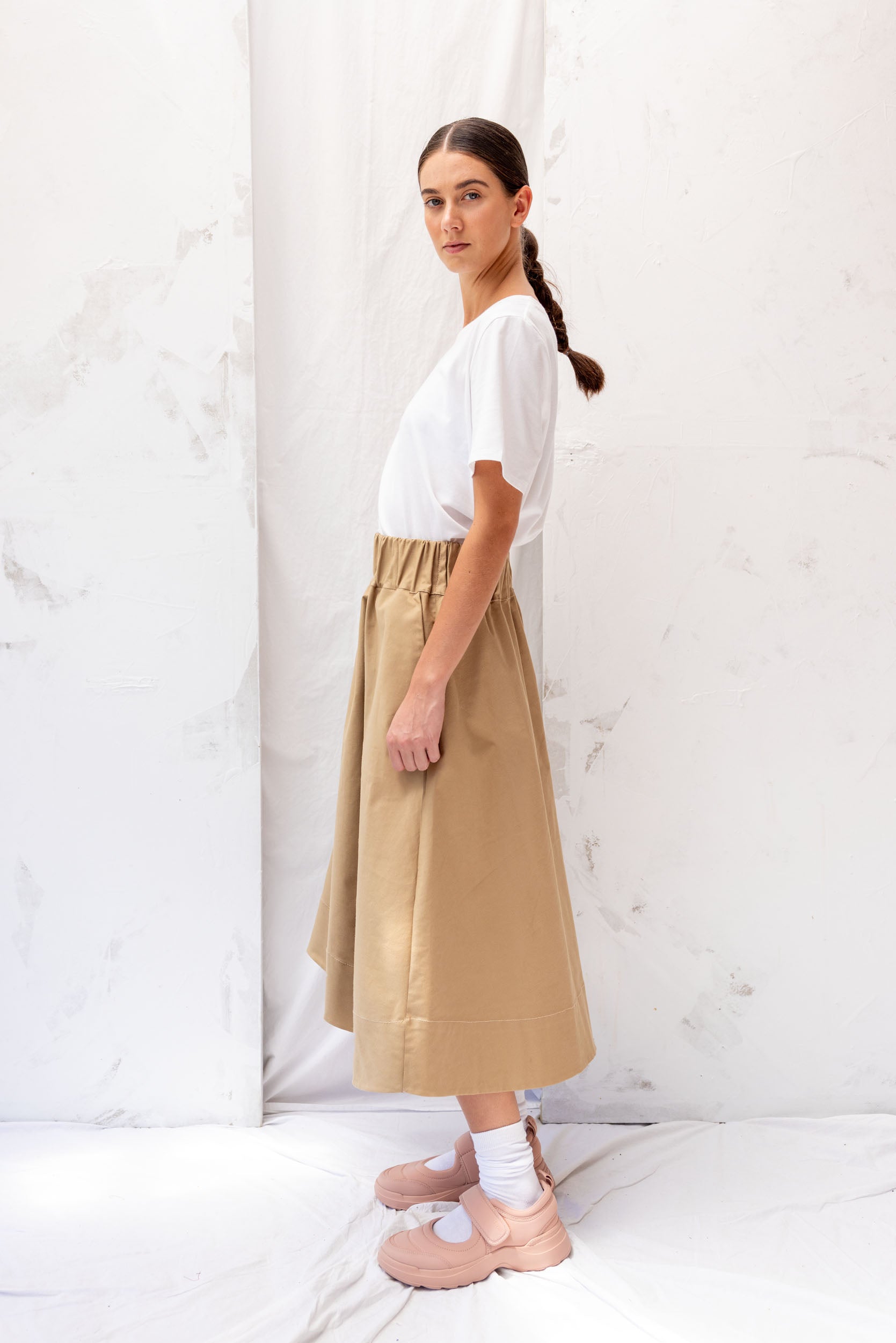 Cas Skirt | Tan | S - ReCreate Clothing