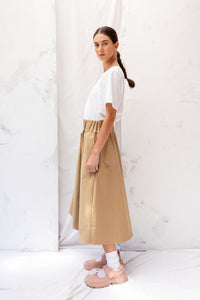 Cas Skirt | Tan | S - ReCreate Clothing