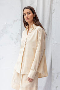 Finders Shirt | Natural Stripe | S - ReCreate Clothing