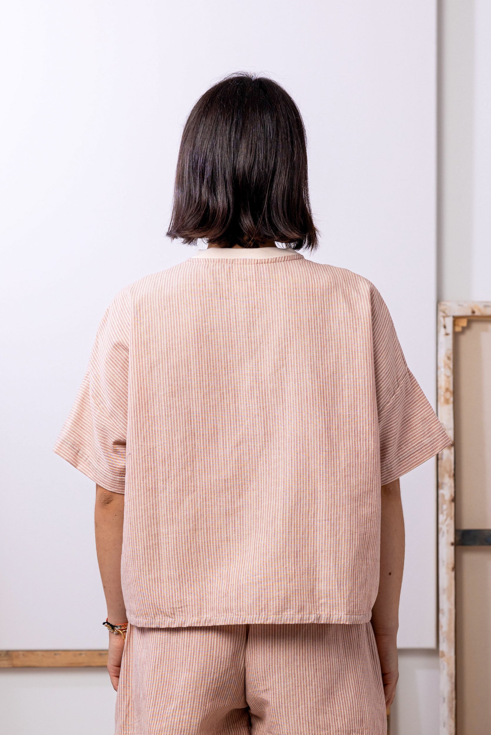 Joy Top | Pink Stripe | XL - ReCreate Clothing