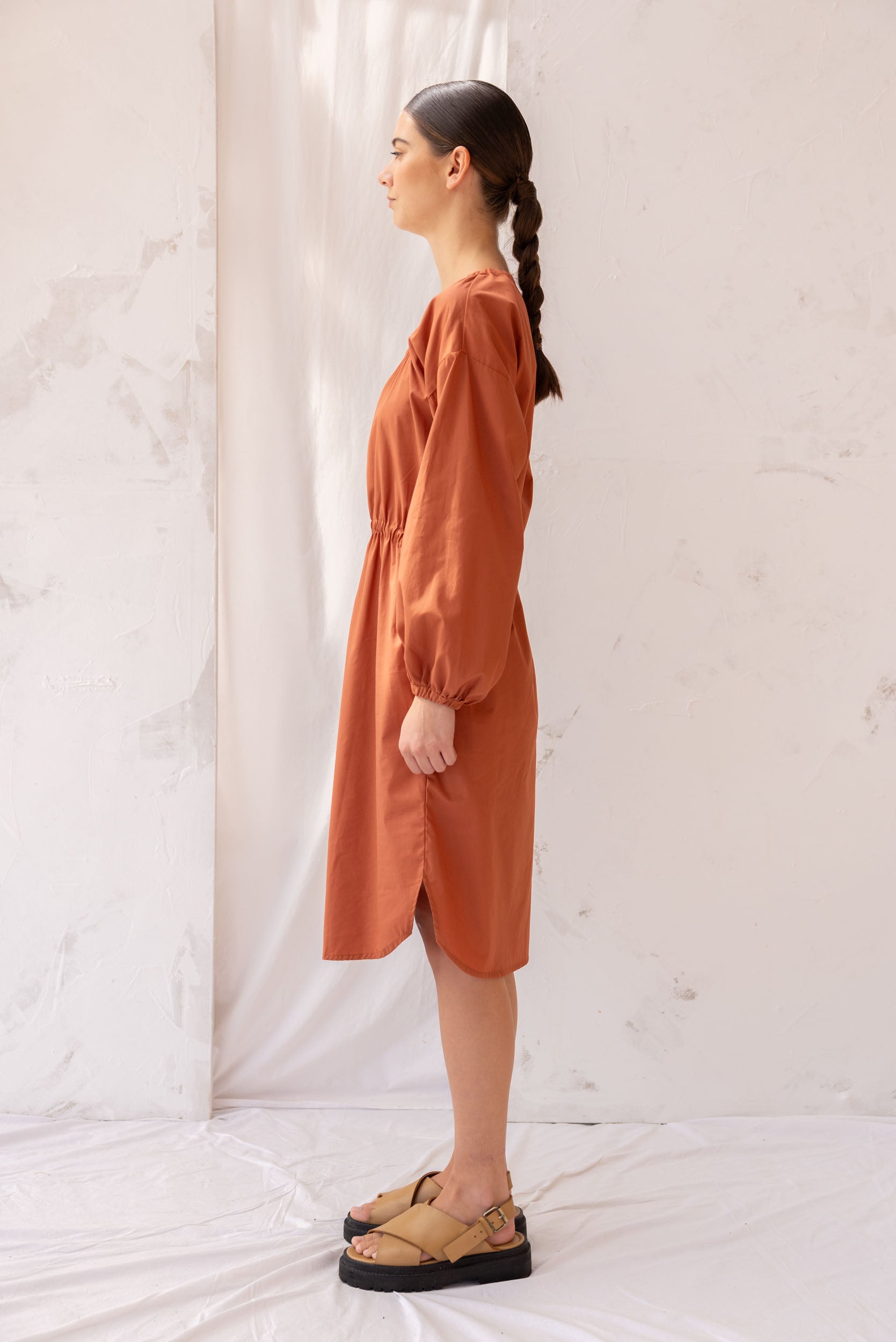 Rose Dress | Burnt Sienna | S - ReCreate Clothing
