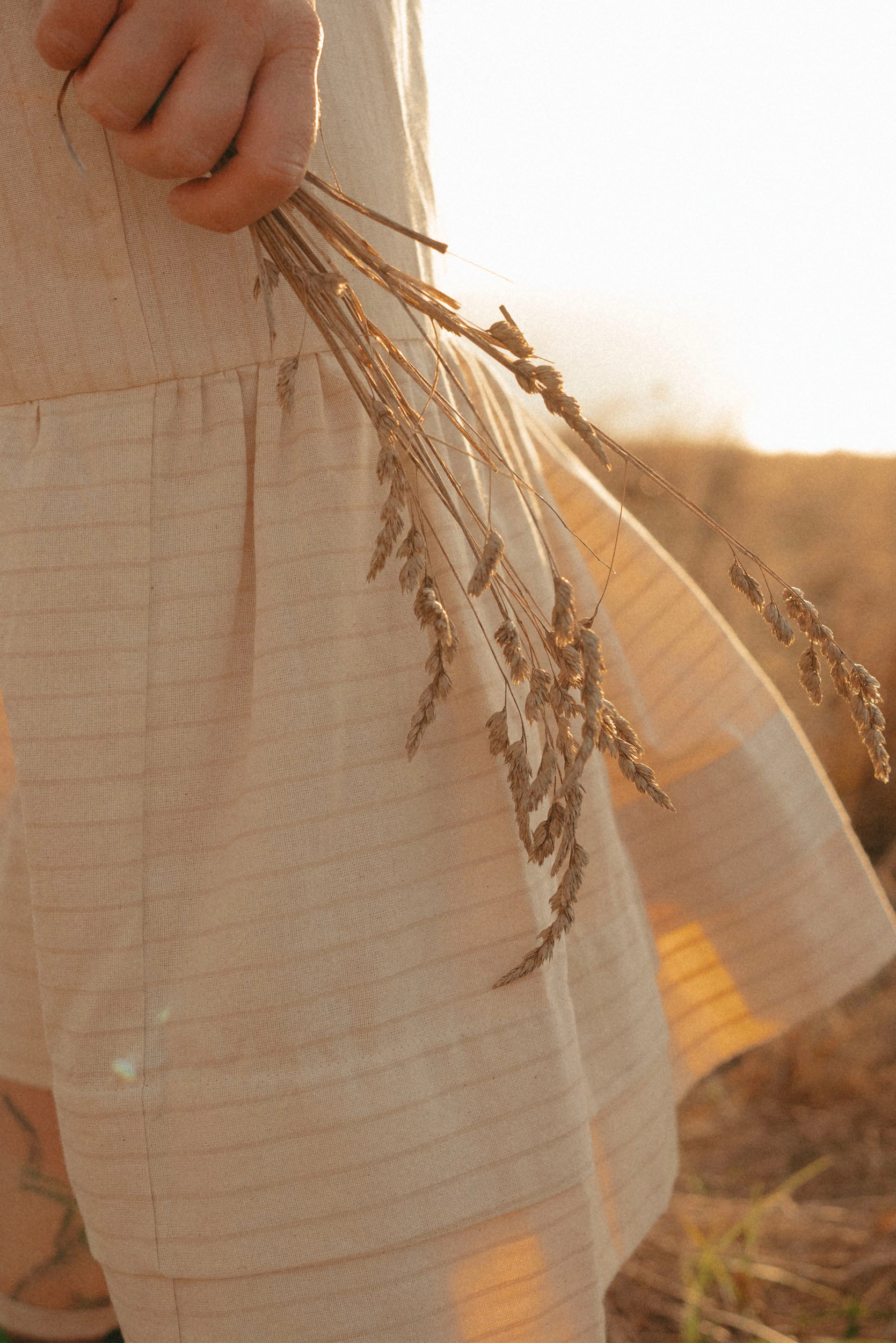 Cilou Dress | Natural Stripe | M - ReCreate Clothing