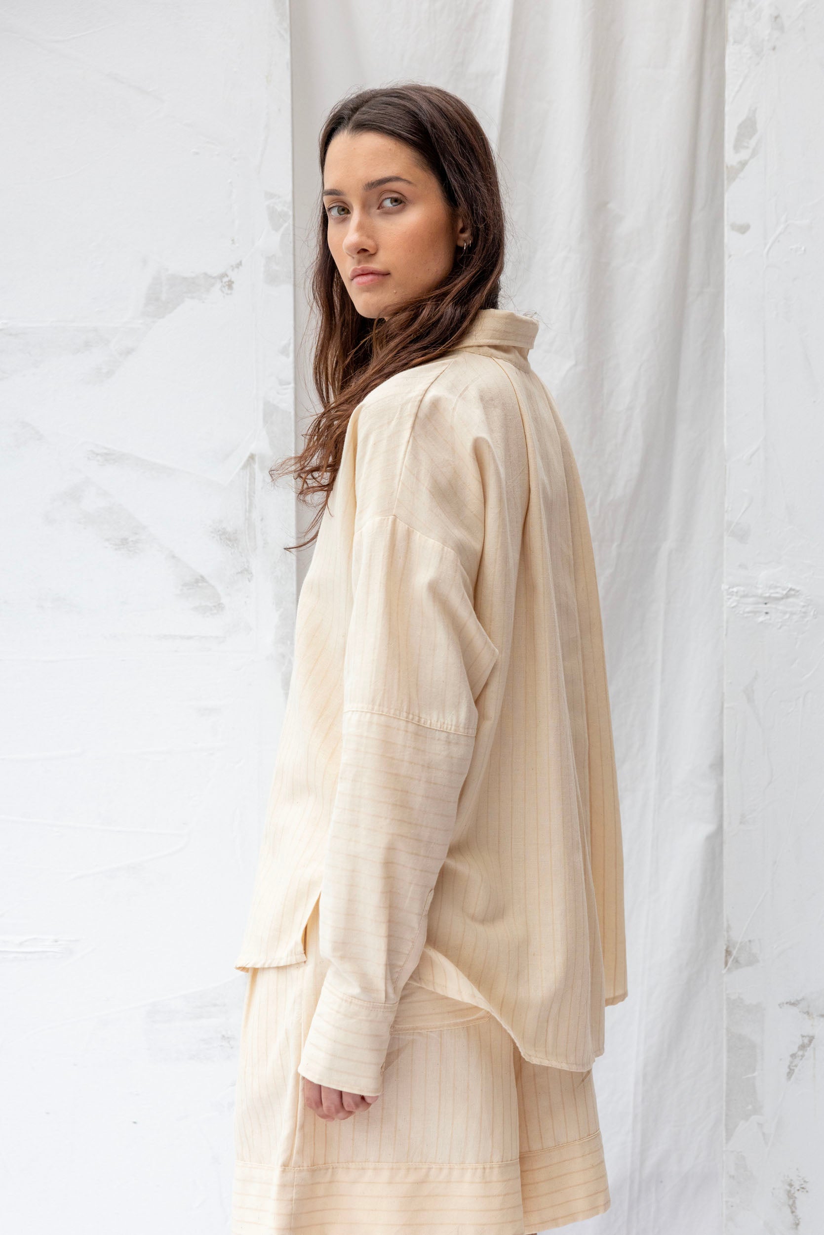 Finders Shirt | Natural Stripe | S - ReCreate Clothing