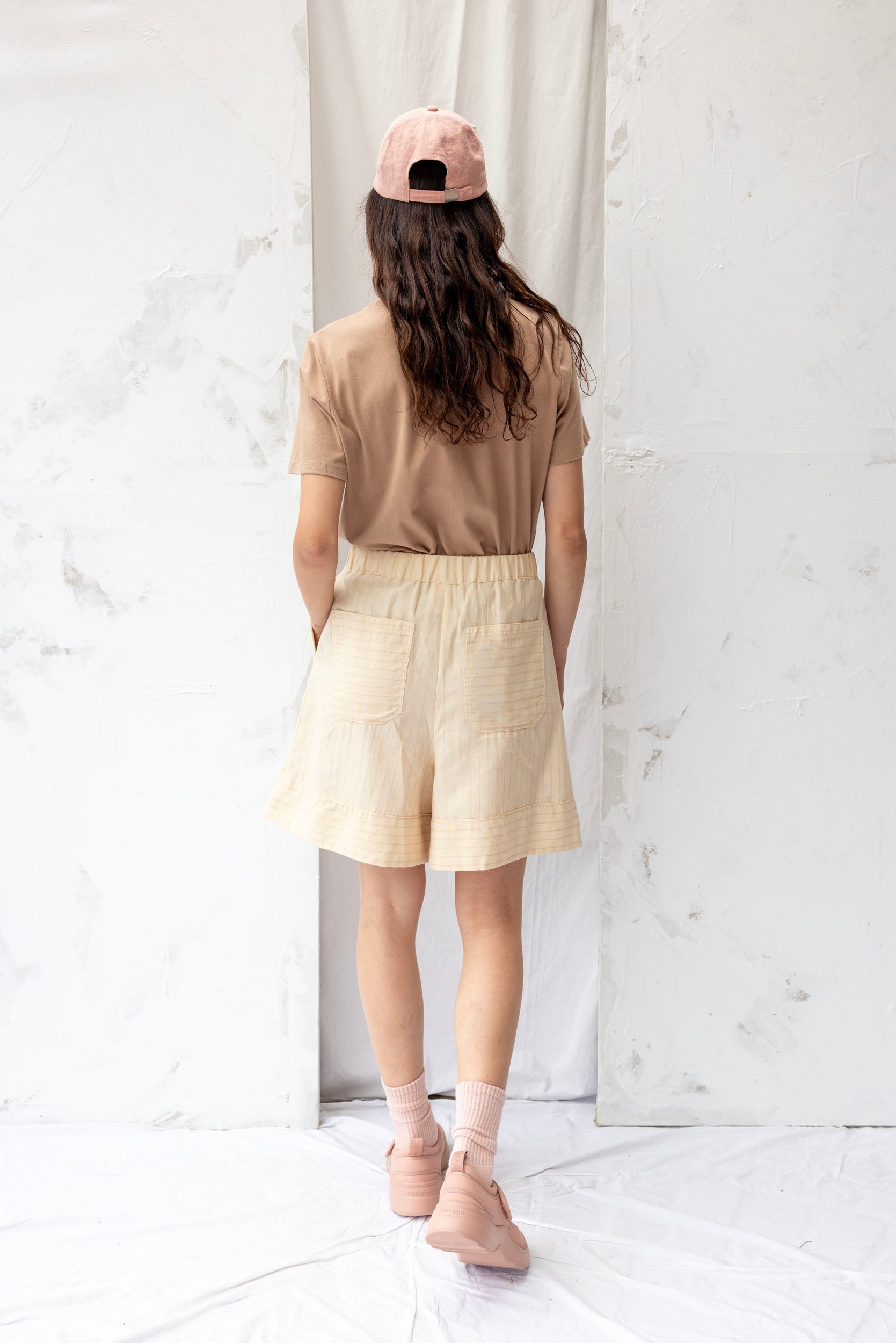 Tomorrow Shorts | Natural Stripe | M - ReCreate Clothing