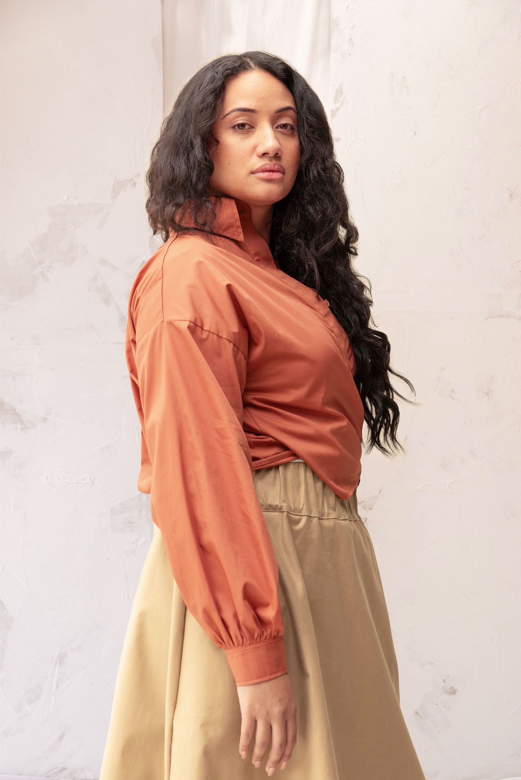 Boxy Shirt | Burnt Sienna