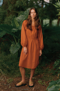 Rose Dress | Burnt Sienna | S - ReCreate Clothing