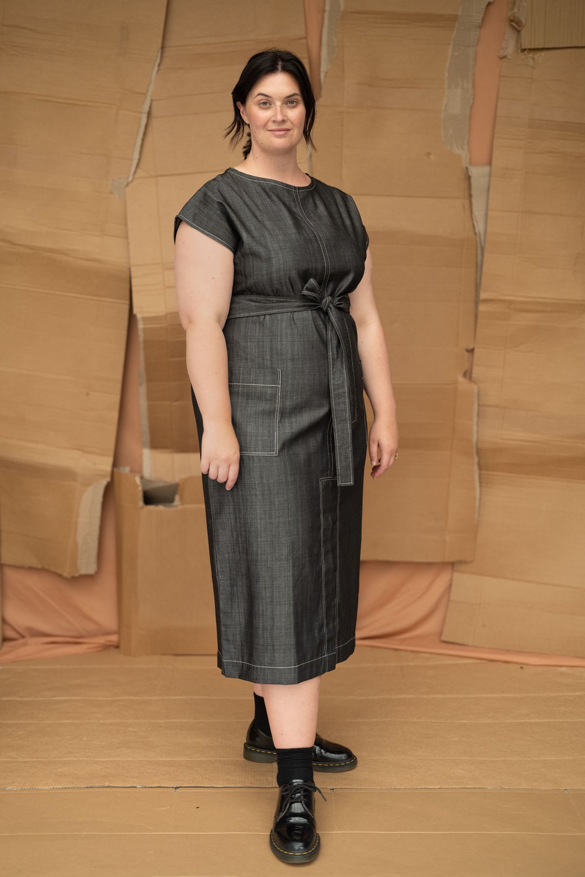 Stella Denim Dress | Midnight | XL - ReCreate Clothing