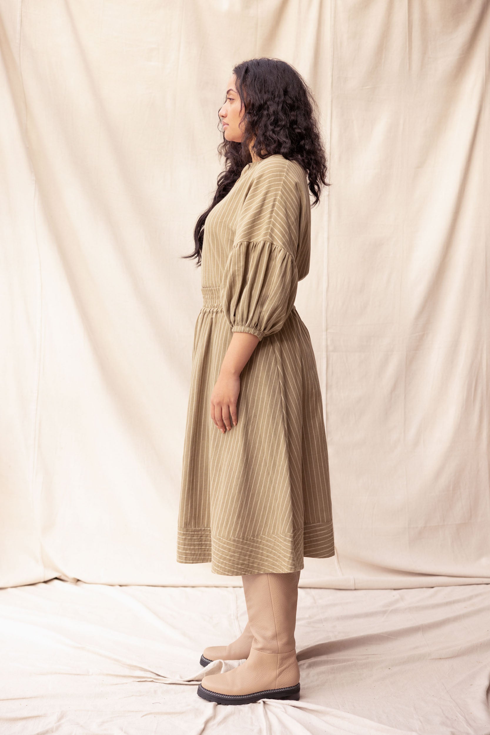 Cas Skirt | Moss Stripe | S