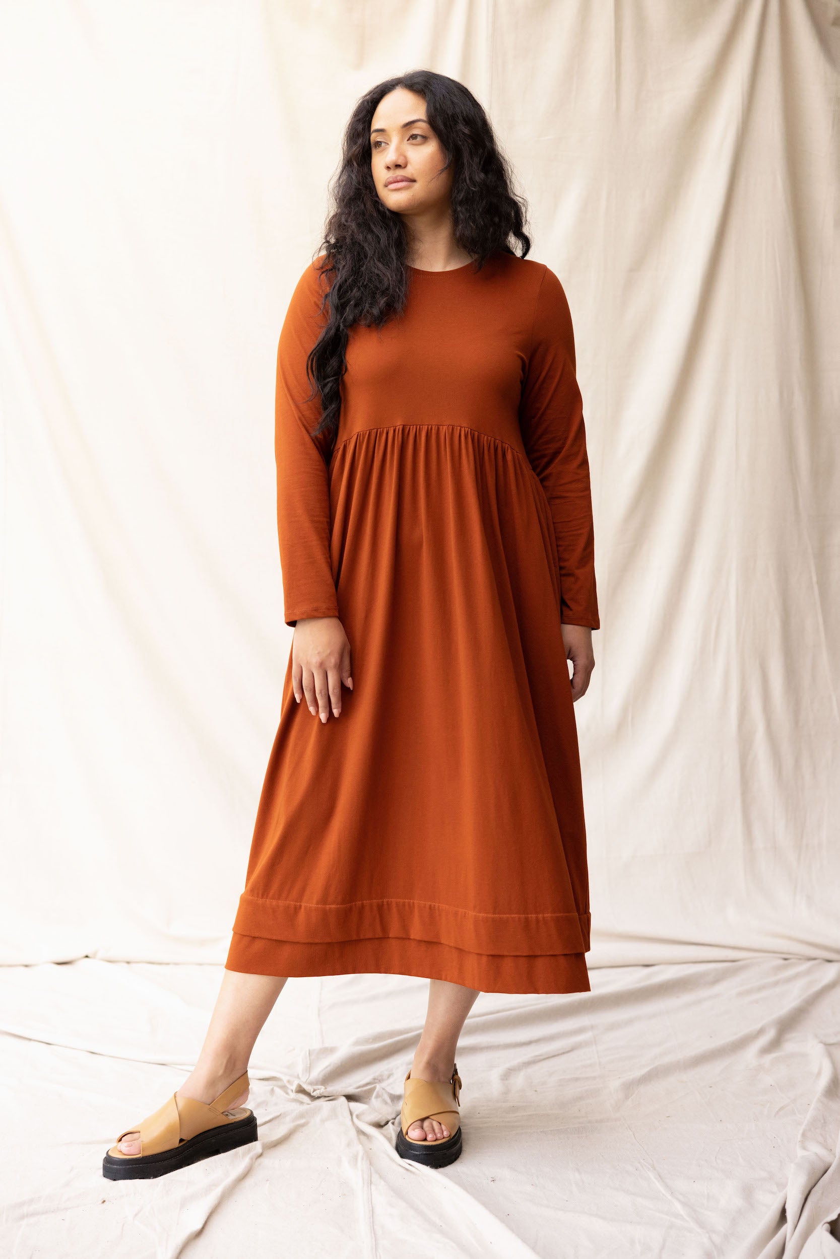 Fennel Dress | Chestnut | M - ReCreate Clothing