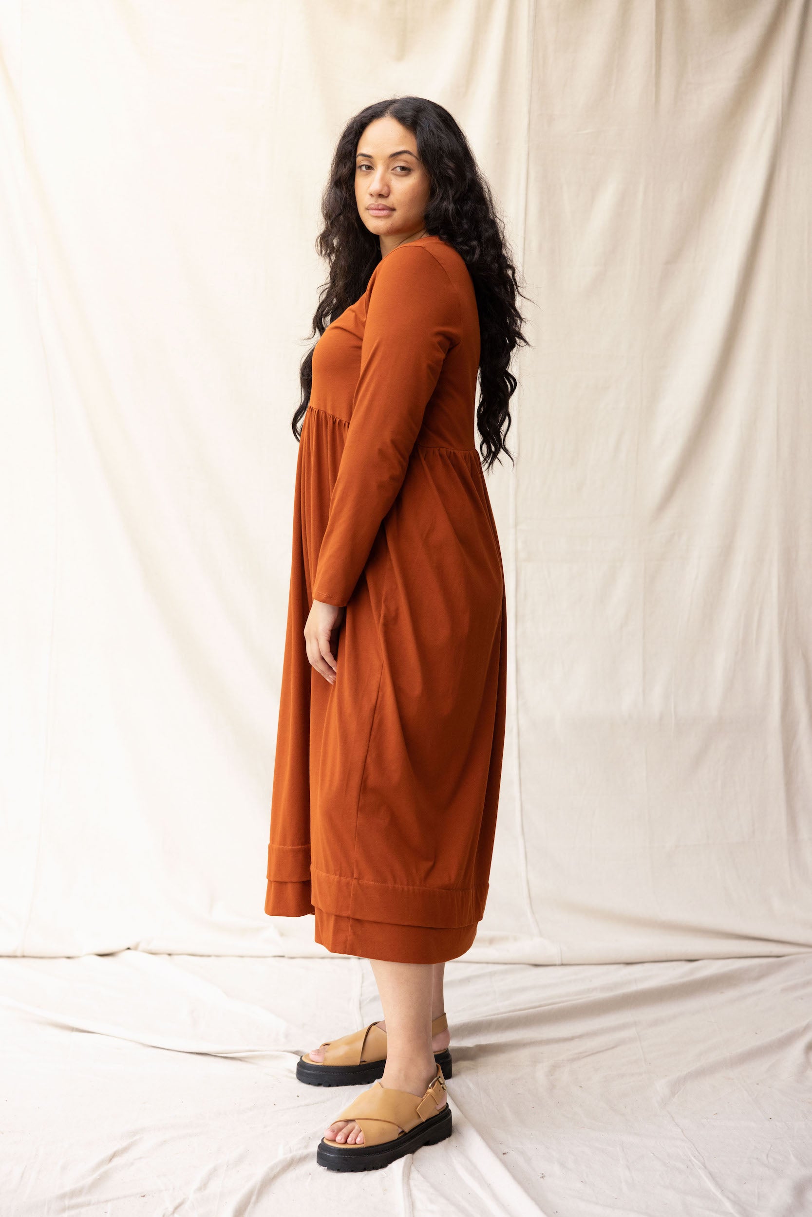 Fennel Dress | Chestnut | M - ReCreate Clothing