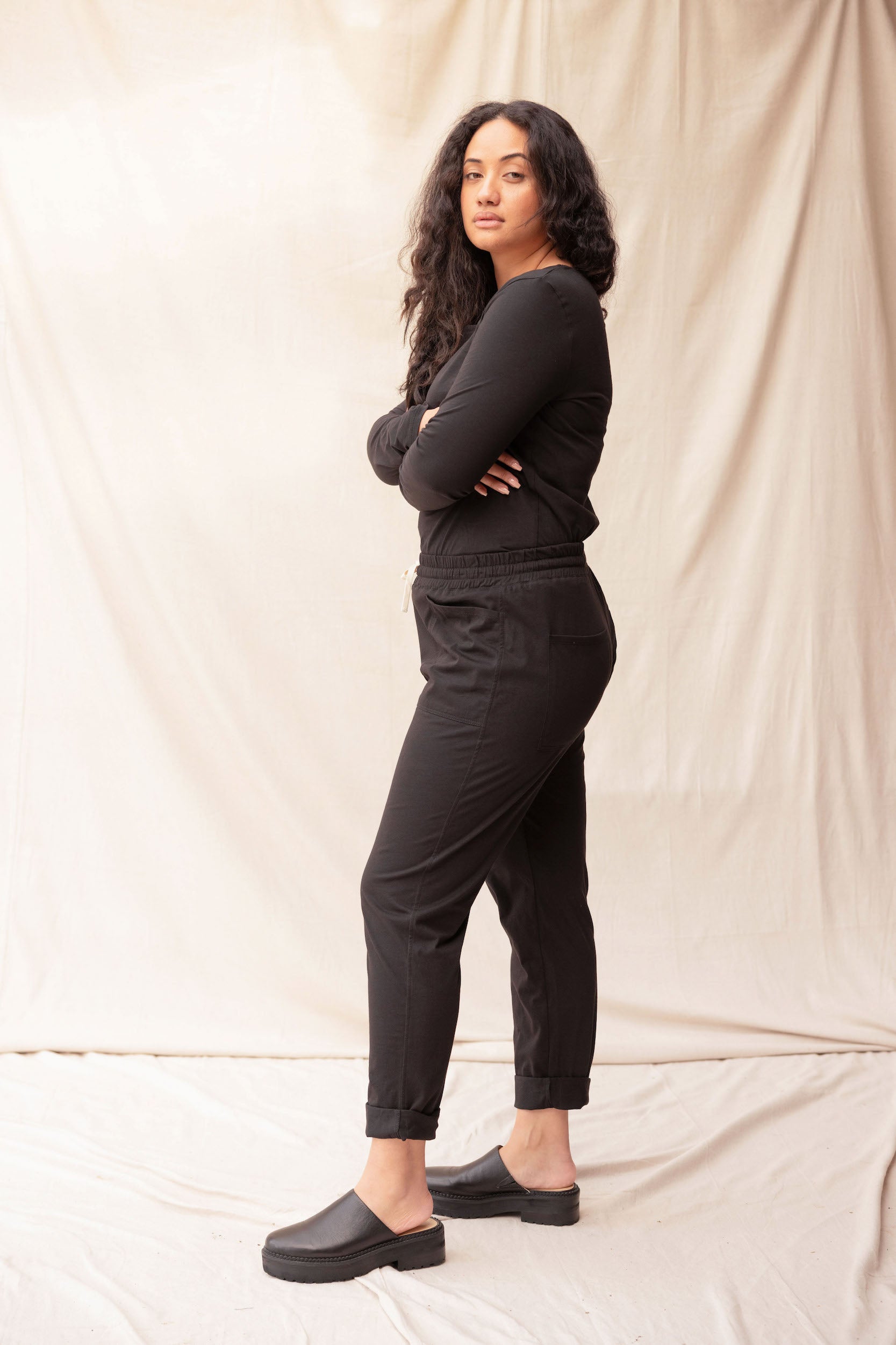 Travel Pant | Black | L - ReCreate Clothing