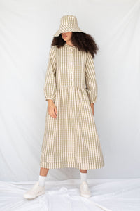 Otis Dress | Olive Gingham - ReCreate Clothing