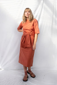 Fraction Dress | Burnt Sienna (XS only) - ReCreate Clothing