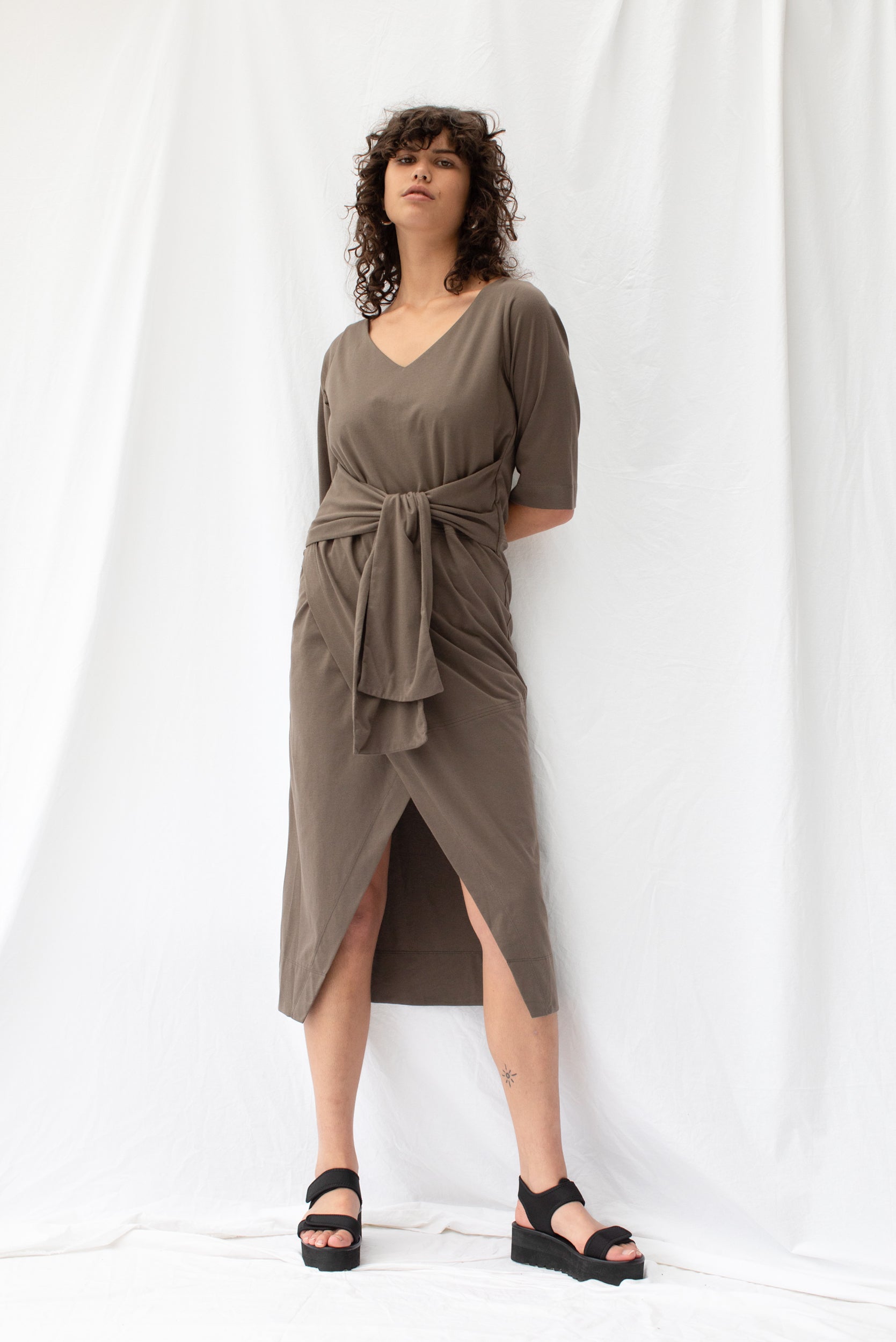 Fraction Dress | Taupe (XS,S,M only)
